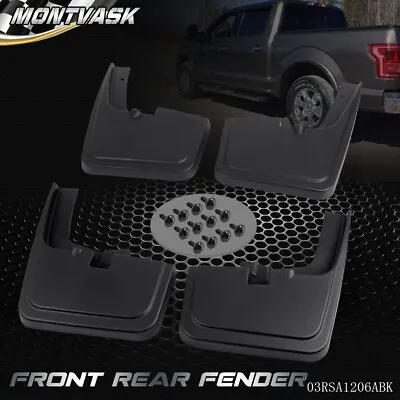 Fit For 2015-2020 Ford F-150 Front & Rear Mud Flaps Splash Guards W/ Wheel Lips • $25.94