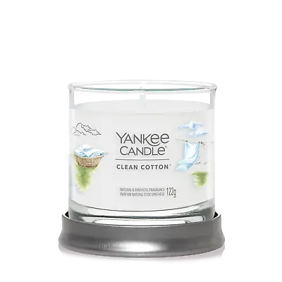 Yankee Candle Clean Cotton Small Tumbler Jar Scent Decor Gift • £11.62