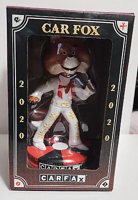 Exclusive Las Vegas CARFAX Car Fox Bobblehead 2020 In Elvis Outfit Holding Mike • $29.99