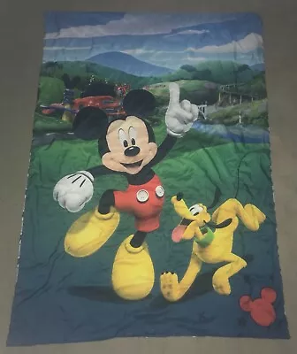 Disney Mickey Mouse Goofy Pluto Double Sided Quilt Blanket 54 X 40 • $17.68