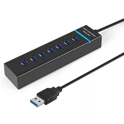 USB Hub 7 Port USB 3.0 Hub LED Portable High-Speed Compatible For  Air 6797 • $12.87