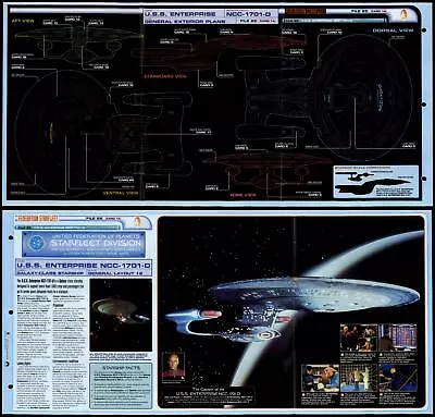 £2.49 • Buy Exterior Plans - USS Enterprise NCC-1701-D - Star Trek Fact File Fold-Out Page