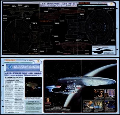 £2.49 • Buy Exterior Plans - USS Enterprise NCC-1701-D - Star Trek Fact File Fold-Out Page