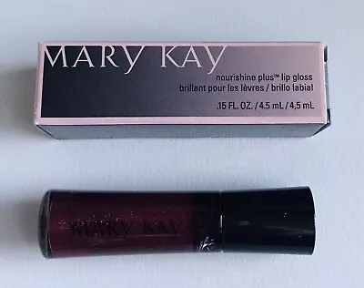 New In Box Mary Kay Nourishine Plus Lip Gloss Berry Dazzle #047947 Full Size • $19.95