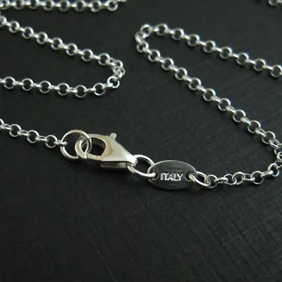 Solid Sterling Silver 2mm Rolo Necklace Chain With ITALY TAG  (All Sizes) • $15.20