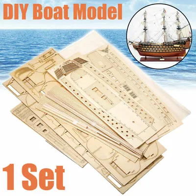 DIY Wooden Sailing Boat Assembly Model Kits Ship Home Office Decor Toy Xmas Gift • $46.80