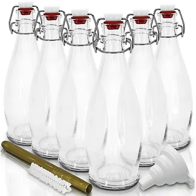 $21.99 • Buy Nevlers 8.5 Oz. Airtight Glass Bottles With Swing Top Stoppers (Pack Of 6)