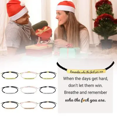 Remember Who The Fuc* You Are Motivational Tube Bracelet EW Lot N P5 • £6.54