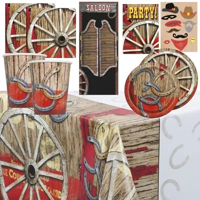 Western Cowboy Party Decorations Supplies Banners Tableware Balloons Props • £4.15