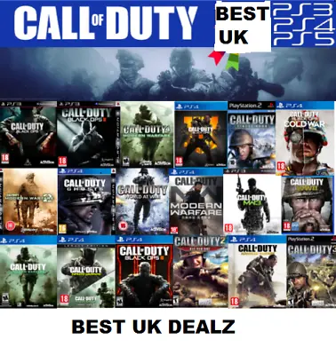 CALL OF DUTY SERIES - Playstation PS2 PS3 PS4 - FAST FREE DELIVERY - BUNDLE UP • £6.97