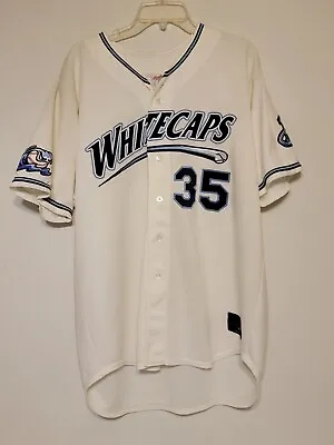 2003 West Michigan Whitecaps Minor League Baseball Game Used Home Jersey #35 • $175