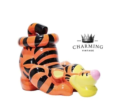 Vintage Winnie The Pooh Disney TIGGER Ceramic Large 3D Cookie Jar • $140.53