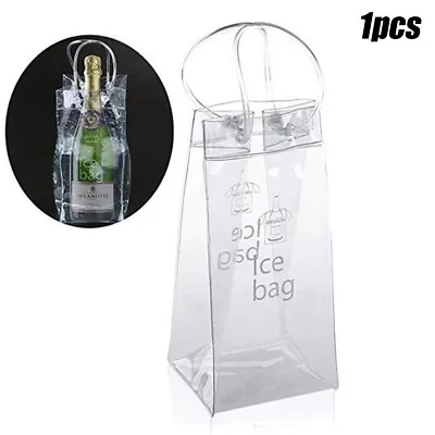 Refreshingly Cool Ice Wine With Portable TRANSPARENT Cooler Bag Clear Pouch • £7.68