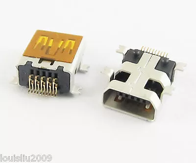 100Pcs Mini USB Jack Female Socket Connector 10 Pin SMT • $22.08