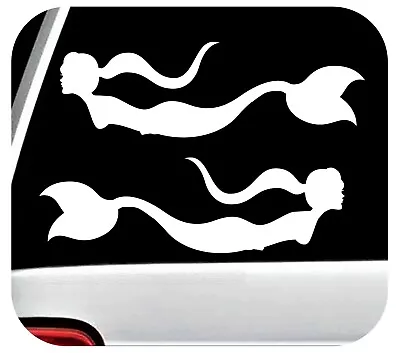 Swimming Mermaids Decal Sticker Set For Car Window Mirror Laptop Wall BG982 • $2.82