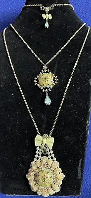 Necklace Lovely Jewelry Michal Negrin Crystals Flowers Vintage Collection Israel • $249