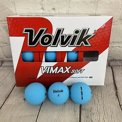 Volvik Golf VIMAX Soft Golf Balls - Soft Feel Golf Ball - Matte Blue • $27.95