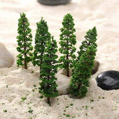 10PCS 9cm Pine Trees Scenery Model Garden Park Street Train Railway HO N Layout • £2.27