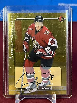 2001 In The Game Signature Series Marian Hossa #115 On Card Signature/Autograph • $15