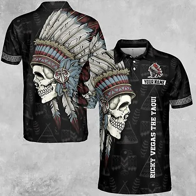 Native American Tribal Chef 3D Men's Polo Shirt S-5XL • $44.52