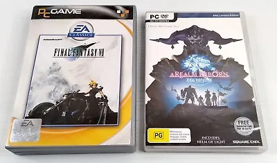 Final Fantasy VII (7) & FInal Fantasy XIV | Windows PC CD-ROM Games EX DISCS • $79.95