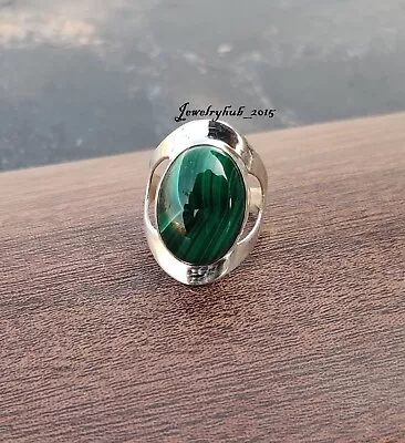 Malachite Gemstone Ring 925 Sterling Silver Amazing Gift Jewelry All Size MO2245 • $15.83