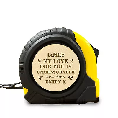 Personalised Engraved Tape Measure Gift For Him Boyfriend Husband Anniversary • £9.99