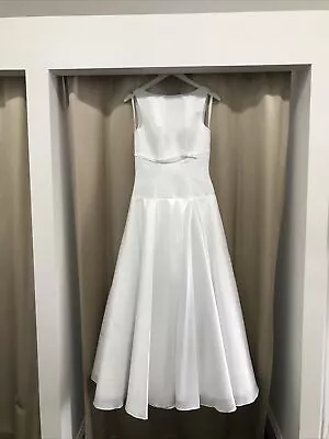 1950’s Style Brand New Taffeta Wedding Dress Size 10 No Return From Closed Shop • $250