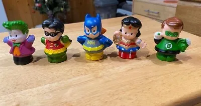 $5.99 • Buy Fisher Price Little People Super Heros Lot 5 Wonder Woman Batgirl Joker Robin