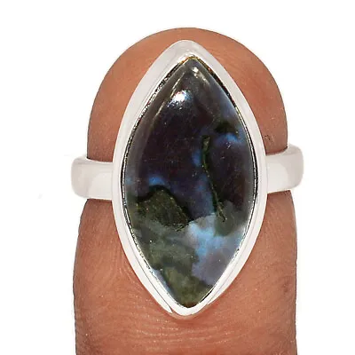 Natural Mystic Merlinite Crystal 925 Sterling Silver Ring Jewelry S.6 CR29255 • $18.99