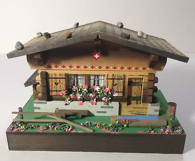 Vintage Swiss Chalet Cottage Decorative Music Jewelry Box Swiss Movement • $39.99