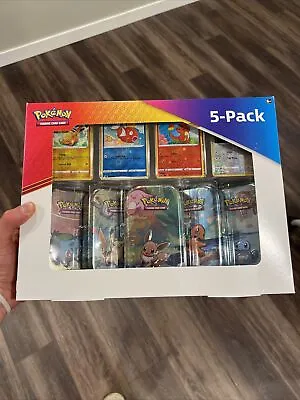 $80 • Buy Pokemon TCG 5 Power Mini Tin Box Set + 4 Holo Promo Cards Pikachu Charmander