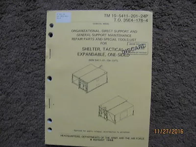 Military Book For Shelter Tactical Expandable One-Sided -24P Used • $10.99