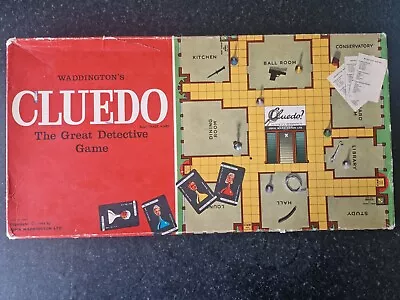 Vintage Cluedo Board Game 1965 - Almost Complete - See Description. • £5