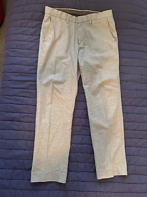 J Crew Bowery Pants Mens Gray Chino Sz 32x30 • $10.99