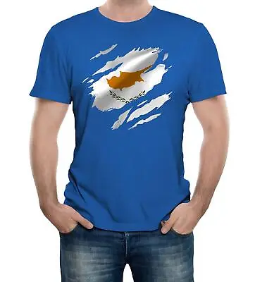 £10.99 • Buy Torn Cyprus Flag Men's T-Shirt Greece Cypriot Nicosia Country National
