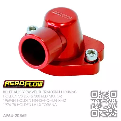 Billet Alloy Thermo Housing V8 253 & 308 5.0l Red Motor [holden Lh-lx Torana] Rd • $178.06