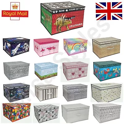 Large Collapsible Storage Box Folding Jumbo Storage Chest Kids Room Toy Box • £7.39