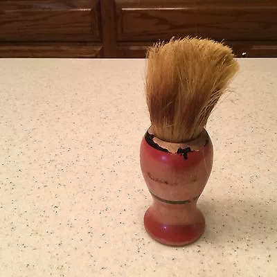 Vintage Men's Shaving Barber Brush Animal Hair Pearlized Pink W/ Black Trim • $12.99