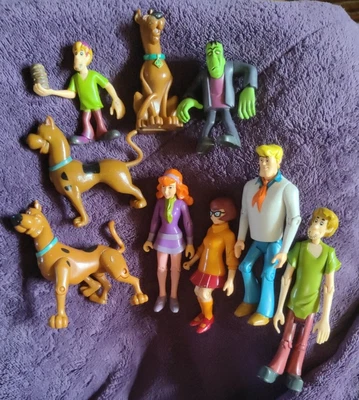 £3 • Buy Bundle Of 9 X Scooby Doo Figures Articulated Moving 2001 Hanna Barbera Vintage