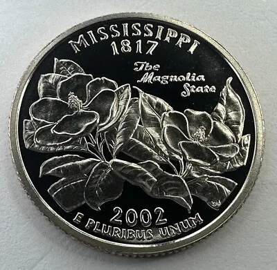 2002-S Mississippi State Clad Quarter *PROOF* From US Mint Proof Set. • $2.95