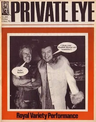 PRIVATE EYE 284 - 3 NOV  1972 - Danny La Rue LIBERACE- Royal Variety Performance • £2.49