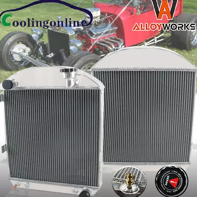 4 Rows Aluminum Radiator Fits Ford 1917-1927 25 Model T Bucket Chevy Engine 2.9l • $184.95