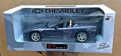 Vintage UT Models 1:18 Diecast 1990's Chevrolet Corvette Purple UT0597 In Box • $29.99