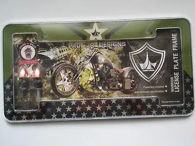 Car Plate Frame That Includes Nuts & Bolts ~ Motorcycle Design By Paul Jr New • $2