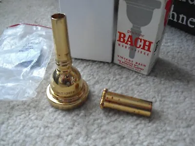 Gold Plated Vincent Bach Trombone Baritone Mouthpiece 6 1/2 AL With Adaptor • $199