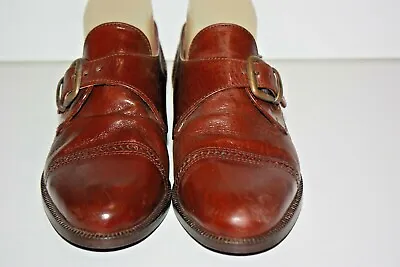 Minelli Mocassin Loops Vintage All Leather Cognac T 36.5 Mint • $77.77