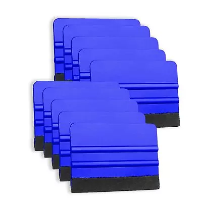 10 Pack 4 Inch Felt Edge Squeegee Car Vinyl Wrap Squeegee Applicator Tool • $10.23