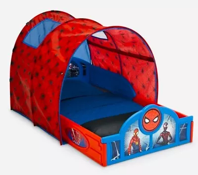 Delta Children Marvel Spider-Man Toddler Bed With Tent And Built-In Guardrails • $108.99