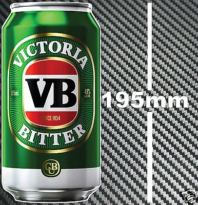 VB Beer Can Sticker Suit MAN CAVE BAR Window Boat Camping Speedway Race Trailer • $6.99